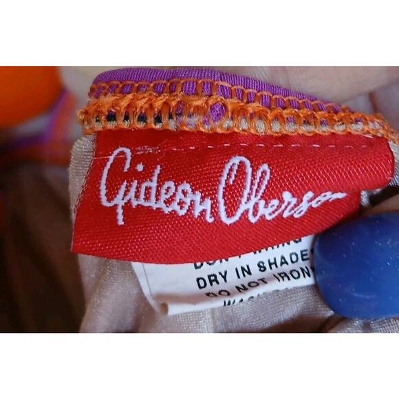 Gideon Oberson Printed Plunge Neck One Piece Swimsuit Size 10 Multi Color - Picture 4 of 8